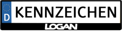 Dacia-Logan-logo-kennzeichenhalter