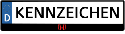 Honda-logo-mitte-kennzeichenhalter